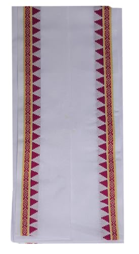Image of Handloom Pure Cotton Traditional God Towel | Gamcha /Angocha Towel | Fast Absorbing Bath Towels for Men, Women & Kids | Perfect for Everyday Use |Pack of 12 | Size 76 x 178 cm | White