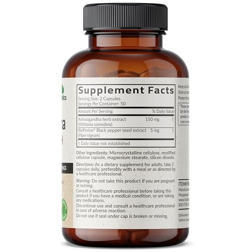 Futurebiotics Ashwagandha Extra Strength Stress & Mood Support 100 Capsules | Vegetarian, Non-GMO, Gluten-FREE, Soy-FREE, BioPerine for High Absorption - Image 3