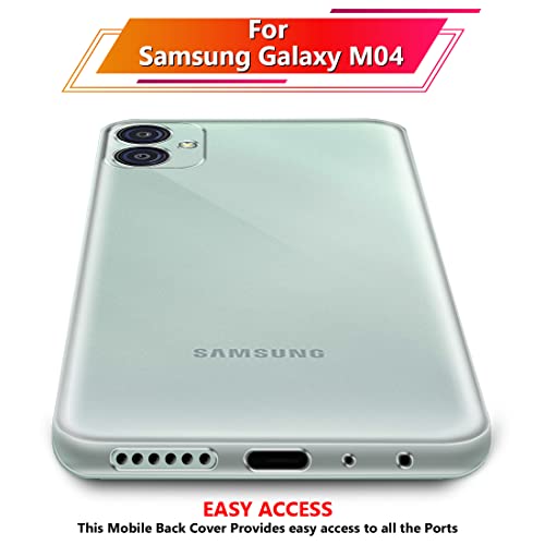 Image of Fashionury Crystal Clear Case for Samsung Galaxy M04 | Yellowing Resistance | Transparent TPU Silicone | Raised Camera Lips | Slim Transparent Cover