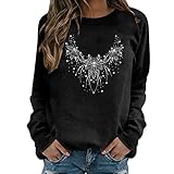 Sweatshirt Rundhals Strickpullover Winter Herbst Bluse Oberteile Oversize Tops Warm Asymmetrische Rollkragenpullover