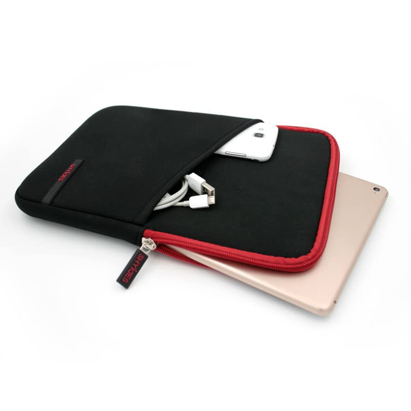 10 inch Tablet Sleeve Neoprene Shock Proof Pouch Protective Case for iPad 10.2 iPad 9.7 iPad Air 10.5 Samsung Galaxy Tab Active4 Pro 10.1 Tab S6 Lite 10.4 Microsoft Surface Go 4 3 10.5 (Red)