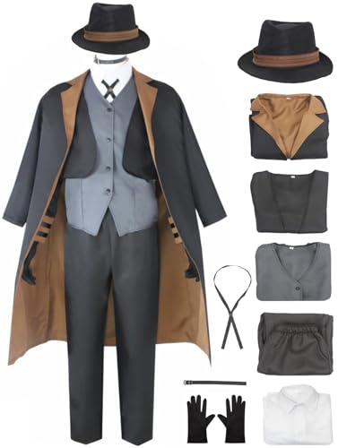 Cosplay Nakahara Chuuya costume anime homme veste pantalon et accessoires