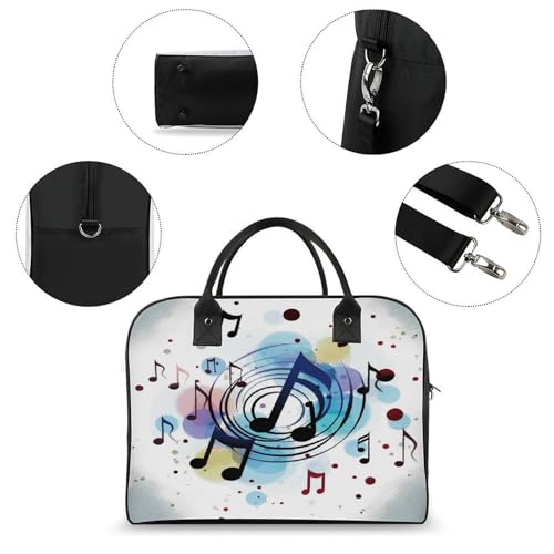 Maletín liviano para laptop con notas musicales miniatura 6