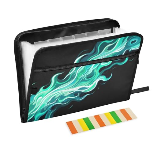 Carpeta de documentos con 13 bolsillos A4 archivador fuelle con cremallera organizador