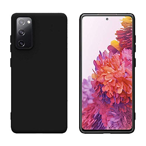 Samsung Galaxy S20 Fe 5G Case, Liquid Silicone Case With Microfiber Lining Slim Soft Shockproof Gel Rubber Case Cover For Samsung Galaxy S20 Fe 5G - Black #TOP24