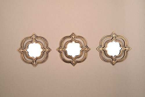 All American Collection New 3 Piece Decorative Mirror Set, Wall Accent Display