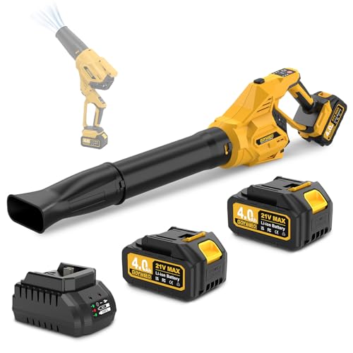 GoYwato Soplador de Hojas 322 km/h, Soplador de Hojas Eléctrico Compatible con Makita Batería, con Turbo Modo, Sopladora Sin Escobillas para el Cuidado del Césped Patio Jardín Polvo Garaje Niee