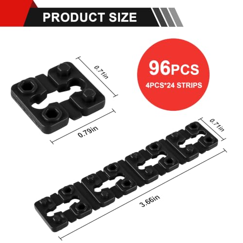 Image of Outlet Spacers for Electrical Box, 96 PCS Electrical Outlet spacers shims | Plastic Wall Plate Spacer, Tile Backsplash Shims for Loose Outlet, Switch Repair, Stackable, Black