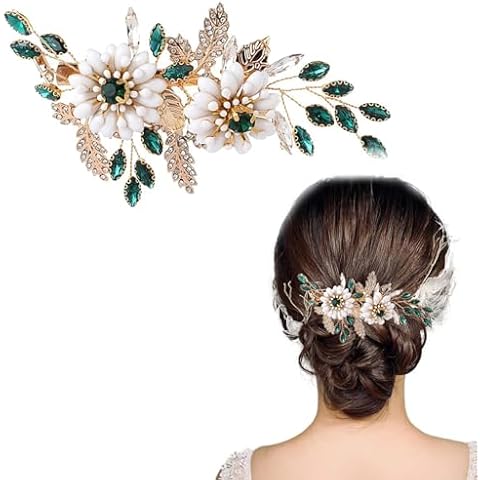 JYTDBCS Daisy Flower Wedding Hair Comb Cover