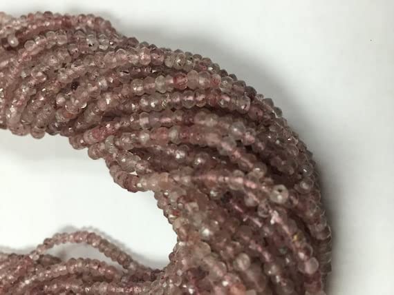 Quartz fraise perles rondelles de 4mm pour créer vos bracelets d'été bohèmes