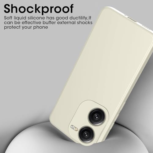Image of DIZORO Microfiber Candy Case for IQOO Z9x 5G Smooth Touch Cushion Liquid Soft Silicone Gel Rubber Phone Cases Non-Slip Full Body Protective Shockproof Back Cover (Stone Grey og)