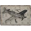 Deco 79 Wood Airplane Wall Decor, 47 x 3 x 31, White