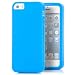 Produktbild Saxonia iPhone SE / 5S / 5 Hülle Silikon Case Schutzhülle Silikon Touch View Cover mit Fenster Blau