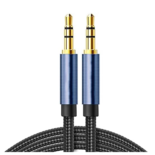 1pcs 3.5mm Car Jack Audio-kabel för smartphone 3.5 Man till Male Aux-kabel som är lämplig för datorns bärbara datorns hörlurar 3.5mm jackkabel,blue braided cable,2m