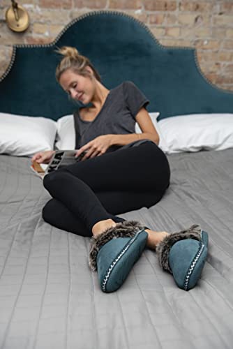 Floopi House Slippers For Women, Aztec Fur Lined Clog Womens Slippers Cozy Memory Foam With Indoor And Outdoor Anti Skid Sole (L, Purple-305) #TOP4