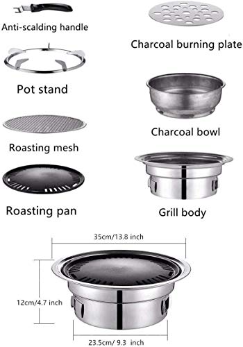 Primst Multifunctional Charcoal Barbecue Grill, Household Korean Bbq Grill, Portable Camping Grill Stove, Tabletop Smoker Grill #TOP1