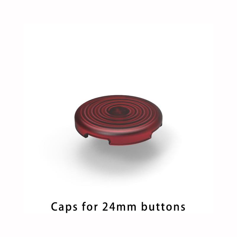 Image of 15pcs Button Caps for Mechanical Push Buttons Punk Caps for Cherry MX Switches Cap Kailh Switches Cap (13pcs 24mm Button caps+2pcs 30mm Button caps Red)