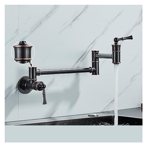 Robinet de remplissage laiton noir chromé pour évier de cuisine et mitigeur moderne