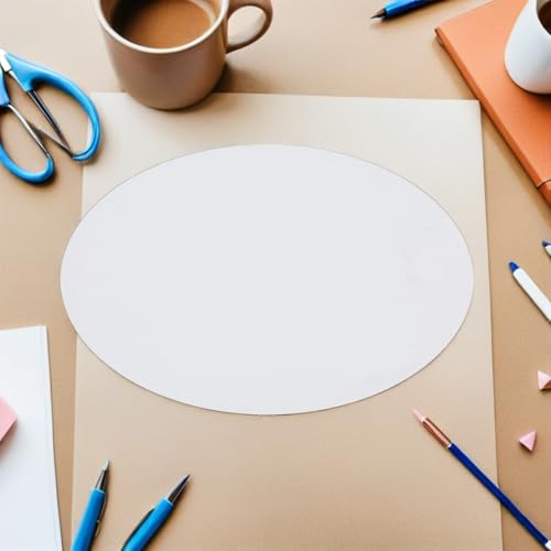 BESPORTBLE 3pcs Oval Canvas Painting Boards for Artists and Beginners, White Cotton and Mixed Linen Fabric with Strong Oil Absorption, Versatile for Acrylic, Oil, and Watercolor Painting - Image 4