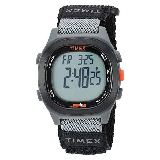 Timex Men's TW5M19300 Ironman Transit Full-Size Black/Red Fast Wrap Watch