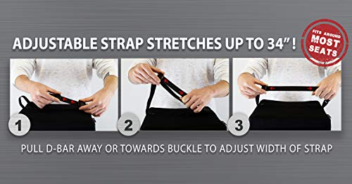 Image of Samsonite SA5294 Ergonomic Lumbar Support Pillow Helps Relieve Lower Back Pain 100% Pure Memory Foam Improves Posture Fits Most Seats Breathable Mesh Washable Cover Adjustable Strap