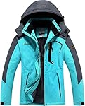 BenBoy Chaqueta de Esquí para Mujer Impermeable Cá...: Impermeable: esta chaqueta de invierno para mujer está confeccionada con un tejido profesional con revestimiento impermeable que te mantiene seca y abrigada durante todo el día, para que no tengas que preocuparte por mojarte mientras esquías o en los...