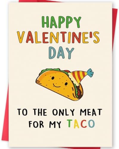 Lovely Taco Valentines Day Card for Him Her, Naughty Valentine's ...