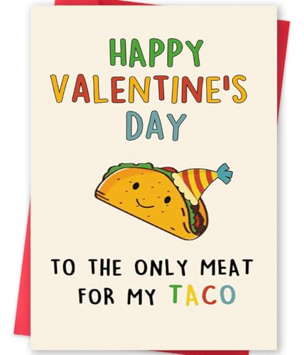 BENNLOOS Lovely Taco Valentines Day Card for Him Her, Naughty Valentine's Day Gift for...