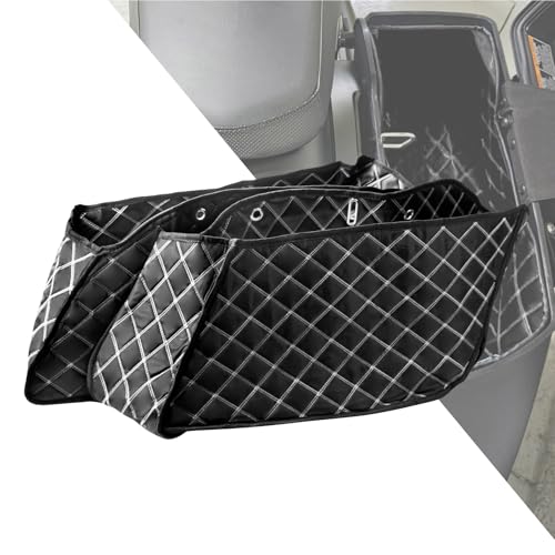 HDBUBALUS Motorrad-Satteltascheneinlagen für Indian Roadmaster Pursuit Chieftain Elite Dark Horse 2019–23 Gepäck, gedehnte Auskleidung (weiße Nähte)