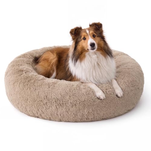 Image of Bedsure SupportMax Calming Dog Bed Medium Size Dog Washable Pet Bed,33in