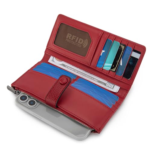 Image of Montana West Wallet Women Bifold RFID Blocking Wallets Large Capacity Card Holder Wallets with Zipper Coin Pocket