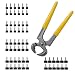 YZDING 30 Pairs Women's High Heel Shoes Replacement Tips Pin (8/9/10/11 /12 mm) with Heel Pliers for Repairing Shoes