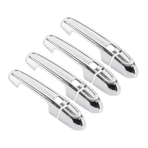 �ԃh�A�n���h�� �ɓK������XT4 XT5 XT6 CT6 ATS CT5 �Ԃ̃h�A�n���h���J�o�[�g�����X�e�b�J�[����̂���u���b�N�J�[�{���p�^�[���V���o�[ �G�N�X�e���A�h�A�n���h��(Silver)