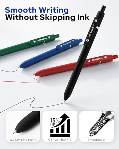 Image of STAGEEK GX3 Colorful & Multi Colored Gel Pens, 8 Pcs with 4 Refills