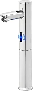 Automatisch Wasserhahn Infrarot Sensor Touchless Waschtischarmatur Kaltwasser Mischbatterie Bad, Berührungsloser Bad Armatur Waschbecken mit Sensor, Chrom (30CM)