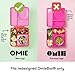 OmieBox (2 Pack) Leakproof Dips Containers to Go, Salad Dressing Container, Condiment Container with Lids - Food Safe Silicone - 4 Ounces (Yellow/Red)