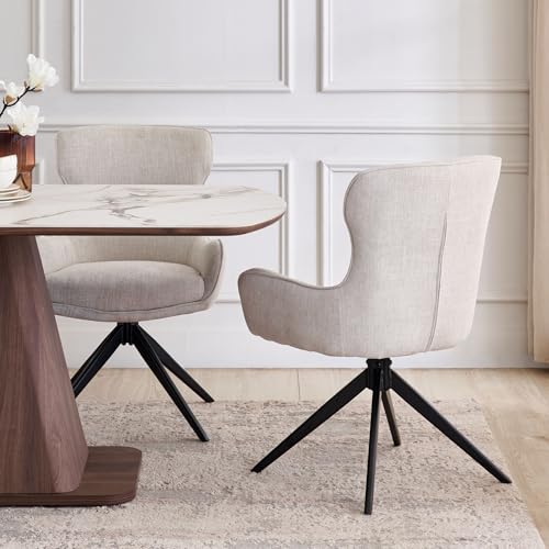 Image of Home Centre | Hadley Set of 2 Fabric Dining Chairs | Dining Chair for Home | Metal | Grey | 1 Year Warranty