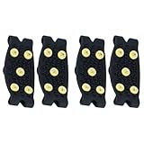 Abaodam 2 Pares Crampones Antideslizantes para Zapatos de Nieve y Hielo de Tacos de Escalada Flexibles y Resistentes Grippers de TPE para Hombre Mujer y Invierno