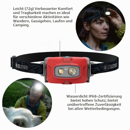 Ledlenser HF4R Core Akku-LED-Stirnlampe, 500lm, 72g, IP68 wasserdicht – Ansicht 3
