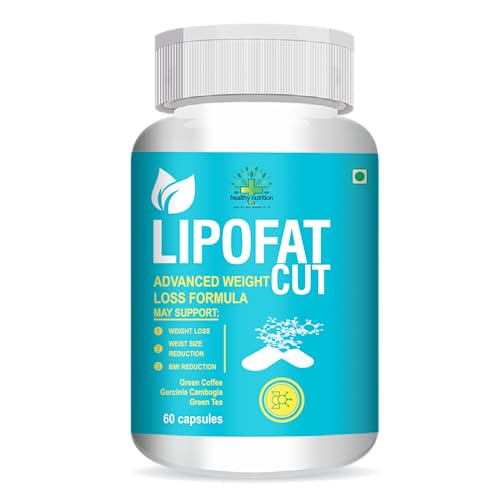Healthy Nutrition - Just for the Health of it Lipofat Cut Advanced Weight Loss Formula Support Weight Loss, Veg Dietary Supplement, Weight Management, Garcinia Cambogia Extract (60 Capsules)