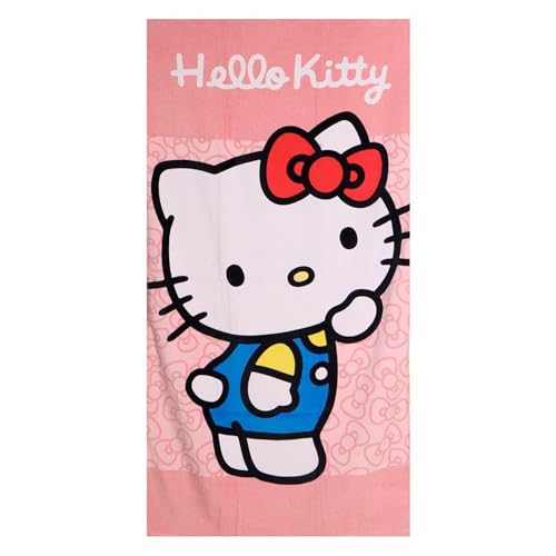 Toalla Hello Kitty 70 x 140 cm Niño y Niña   Toalla Infantil Hello Kitty Suave y Absorbente para Playa, Pisicna y Natación, Toalla Infantil Verano 2 10 Años