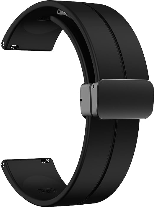 22 mm Silicone Magnetic Watch Straps Belt Band Compatible with Noise ColorFit Ultra/Ultra 2, FireBoltt, Boat, Active/GPS, Buzz, Nav & Nav+, Universal Smartwatch Straps-image-35
