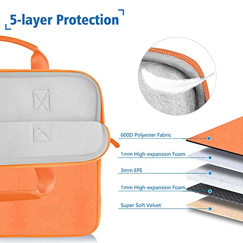 Image of Hseok Laptop Sleeve 13.3-14 inch Case with Small Pouch, Neoprene Computer Bag Compatible with MacBook Neo /Pro 14 M5 /M4 /M3 /M2 /M1, Mac Air /Pro 13.3, XPS 14 and Most 13-14 inch Notebooks,O02G01