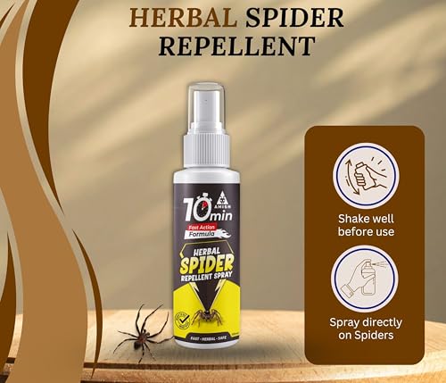 Image of Amish Herbal Spider Spray 100 ml|10 Minutes Formula |Removes Entire Spider Colony|Powerful 100% Organic No Chemical Spider Repellent Spray for Home Office & Garden Long Lasting Protection