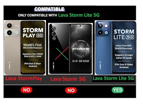 Image of COVERBLACK Flexible Rubber Case Back Cover Compatible for Lava Storm Lite 5G (2025) - Transparent