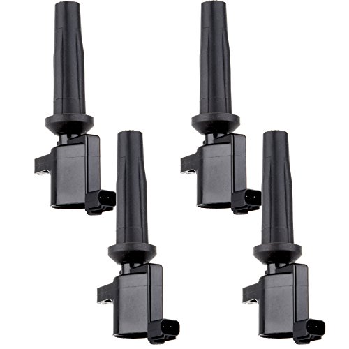 ECCPP Portable Spare Car Ignition Coils Compatible with Mazda 6/Mazda 3/Mazda Tribute/Mercury Mariner/Ford Focus/Ford Escape 2003-2008 Replacement for DG507 C1453(Pack of 4)