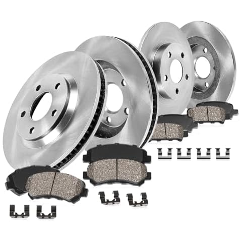 Callahan BRAKE PARTS OE Replacement 330mm Front and Rear Brake Rotors and Ceramic Brake Pads Brake Kit [For 2011-2020 Dodge Durango and 2011-2016 Jeep Grand Cherokee Application Specific] Cover