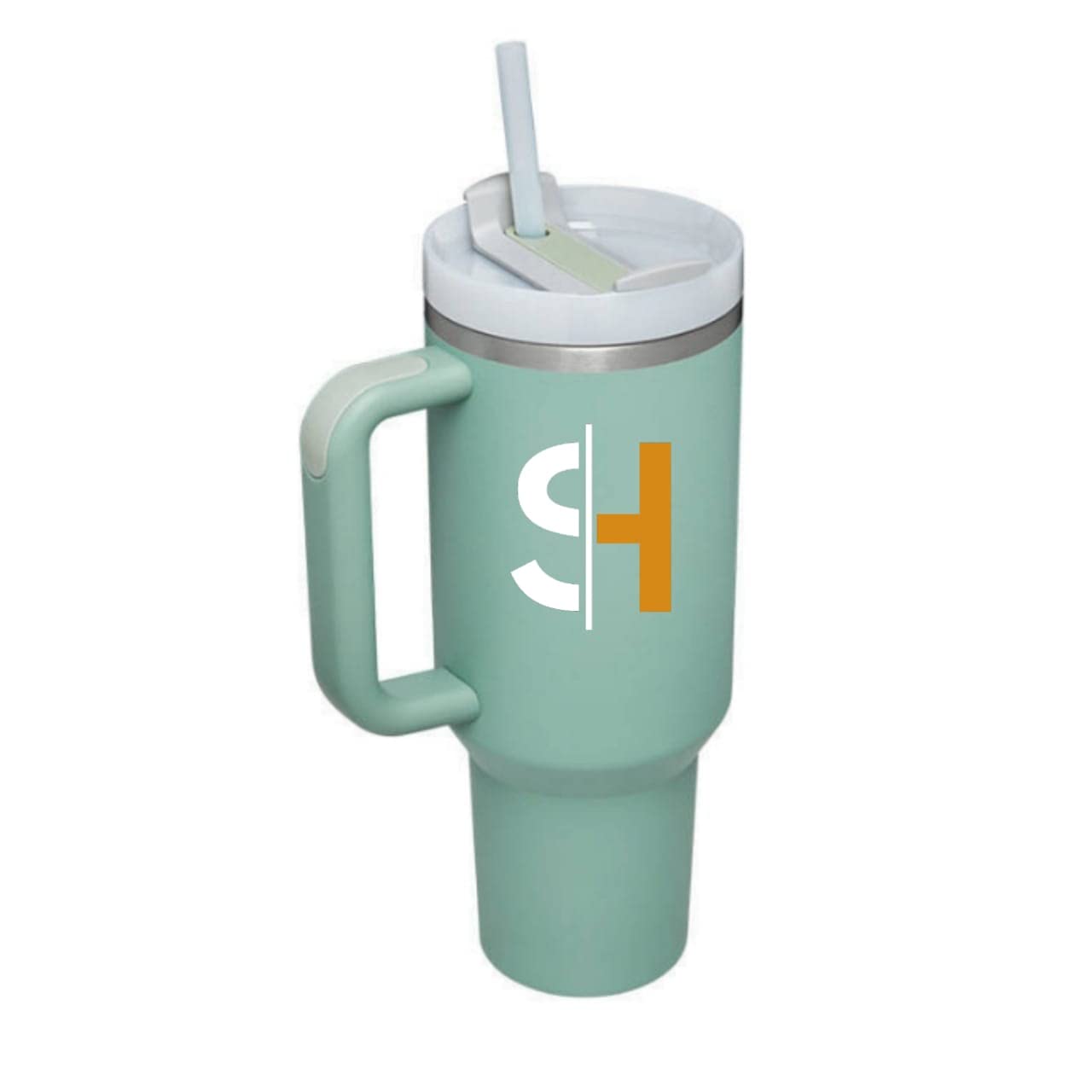 Vacuum 40 Oz Tumbler With Handle And Straw Adventure Quencher Travel 40oz (Eucalyptus)