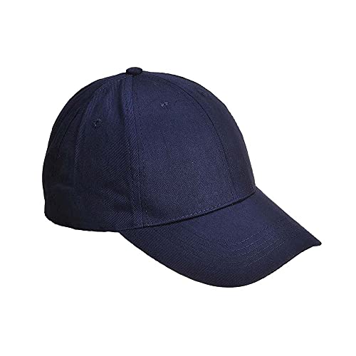 Portwest Homme 6 Panneaux Casquette de baseball, Bleu Marine, Taille unique EU