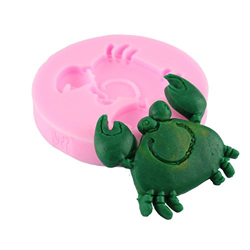 Molde de silicona en forma de cangrejo de dibujos animados - Molde de decoración de pasteles en forma de cangrejo de dibujos animados - Molde de chocolate en forma de cangrejo de